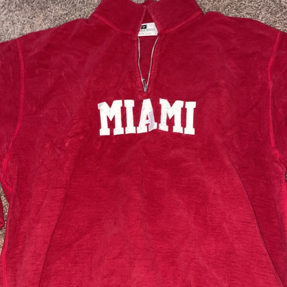 VINTAGE SIZE XXL MIAMI OHIO CREWNECK HALF ZIP